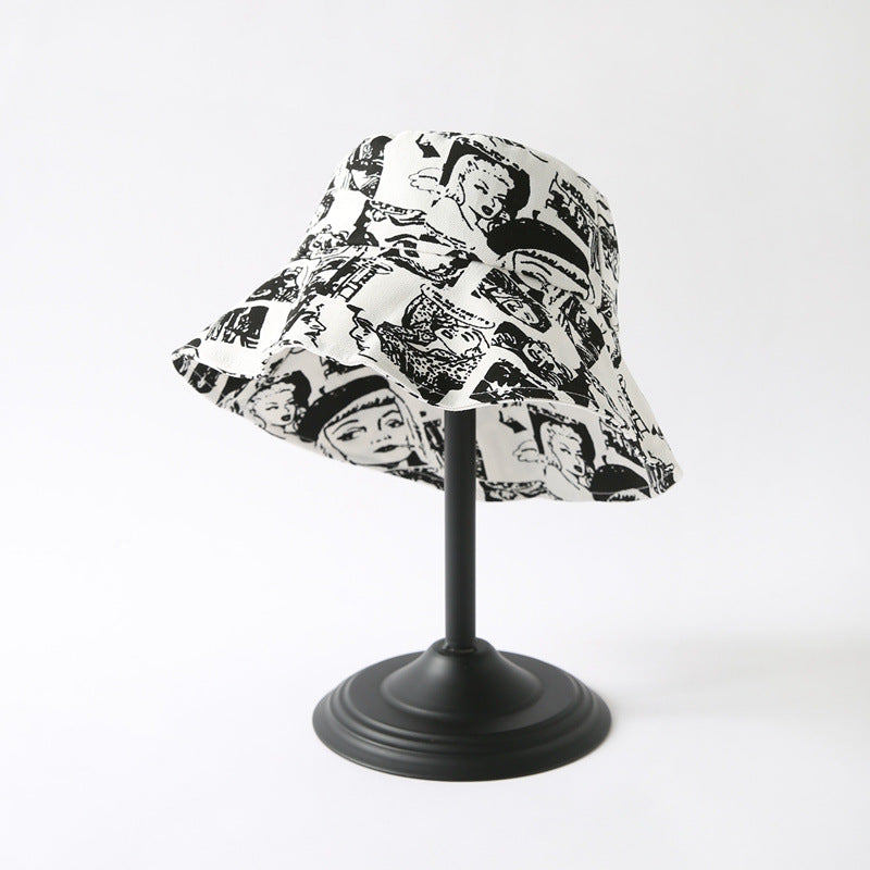 Wholesale Cotton Anime Graffiti Bucket Hat